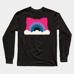 Bi Pride Cat Ear Rainbow Long Sleeve T-Shirt